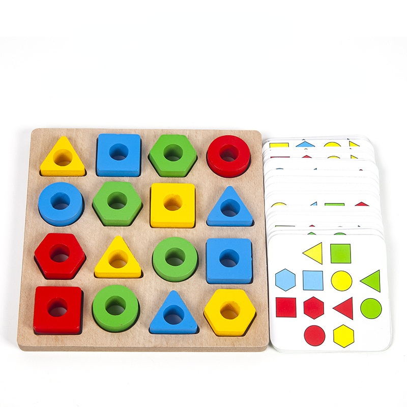Geometric Pairing Blocks Game | Educational Shape Matching Board