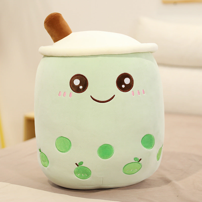 Boba Tea Plush - Cute Strawberry Milk Tea Cup Pillow Cushion Kids Gift
