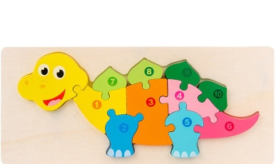 Kids Cartoon Puzzle: Number & Animal Learning Toy