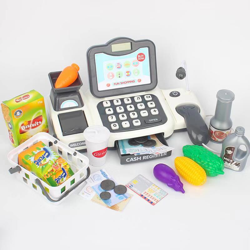 Cartoon Cash Register Toy - Supermarket Role Play Set for Kids
