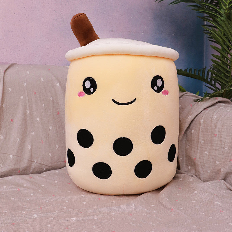 Boba Tea Plush - Cute Strawberry Milk Tea Cup Pillow Cushion Kids Gift
