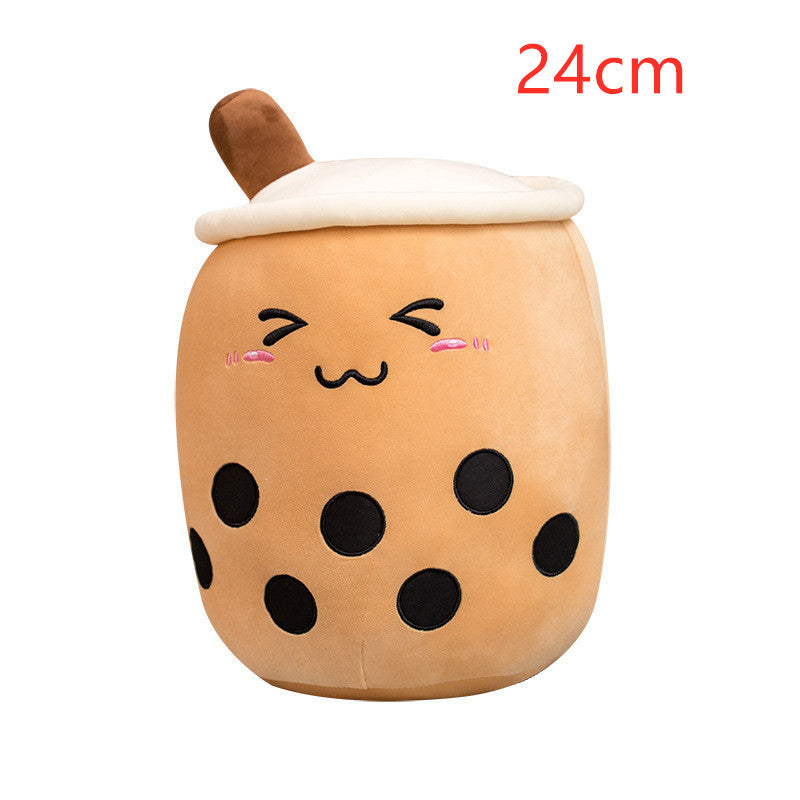 Boba Tea Plush - Cute Strawberry Milk Tea Cup Pillow Cushion Kids Gift