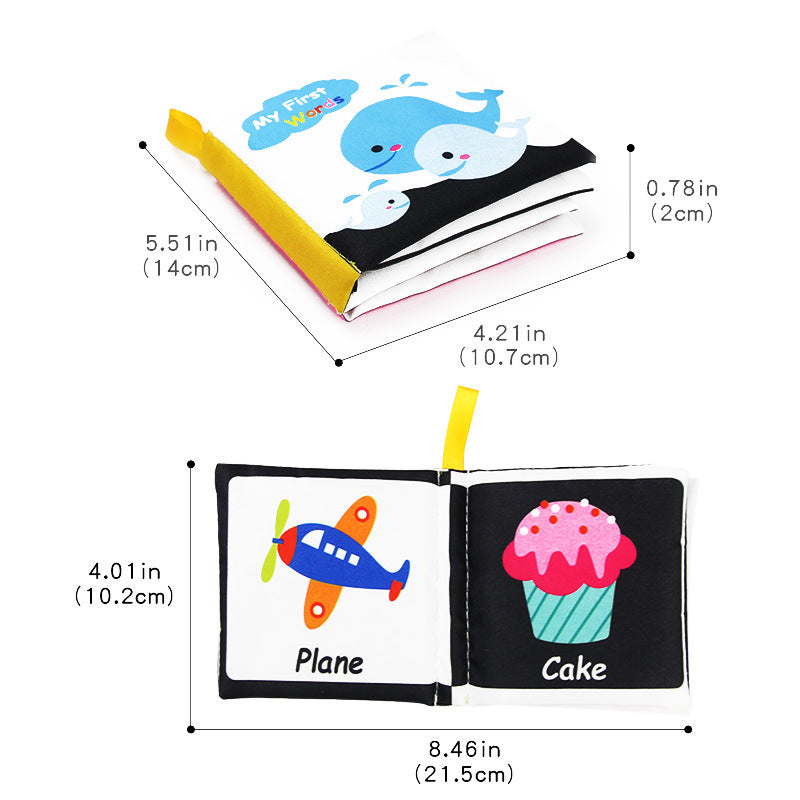 Black White Cloth Book - Baby Visual Sensory Toy