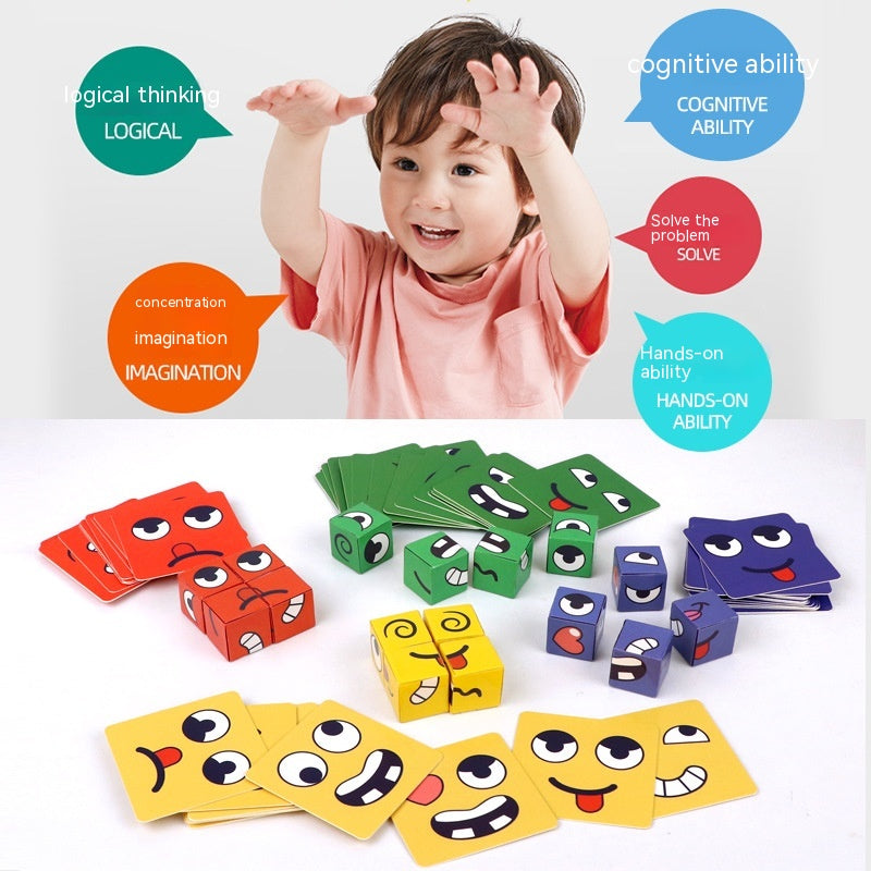 Face Changing Educational Building Blocks | Expression Puzzle Game