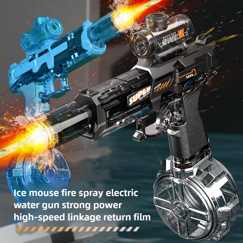 Electric Automatic Water Gun for Kids | Powerful LED Recoil Toy