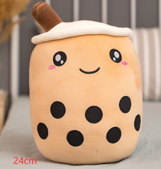 Boba Tea Plush - Cute Strawberry Milk Tea Cup Pillow Cushion Kids Gift