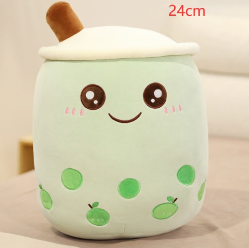 Boba Tea Plush - Cute Strawberry Milk Tea Cup Pillow Cushion Kids Gift
