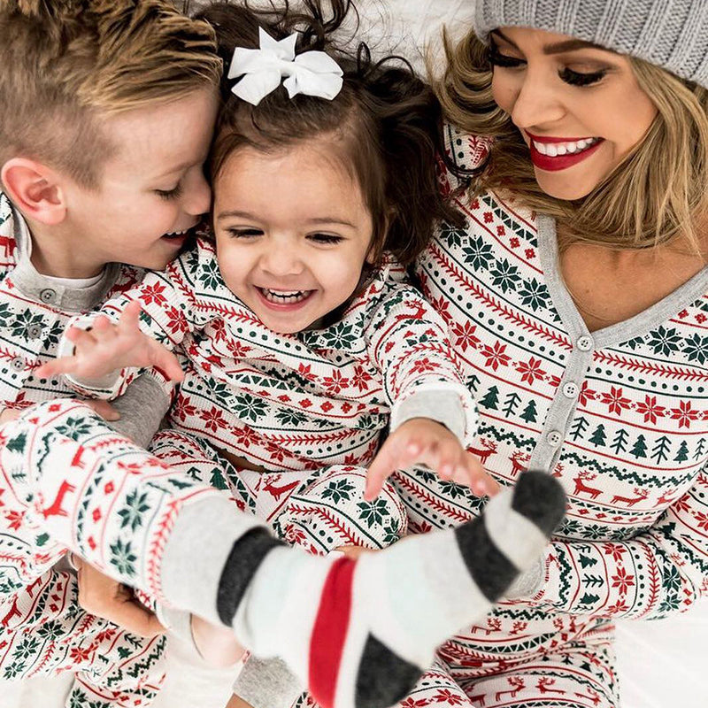 Family Matching Christmas Pajamas - Mom, Dad, Kids Set