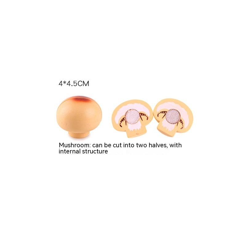 Magnetic Wooden Cutting Food Toy Set | Pretend Play Vegetables & Fruit