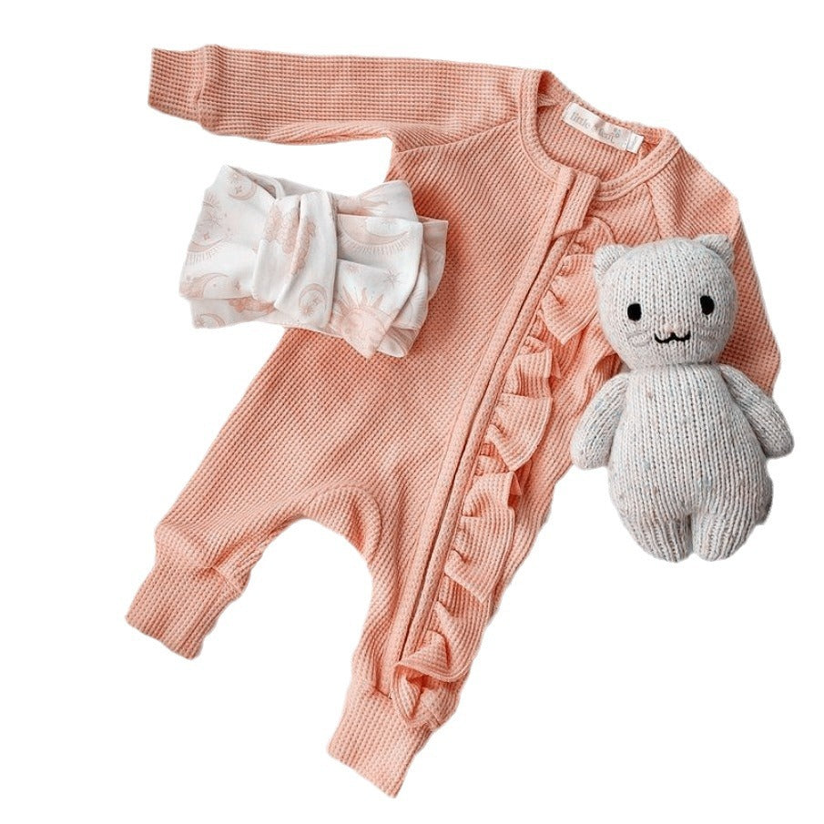 Infant Waffle Knit Jumpsuit