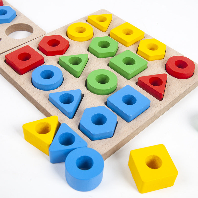 Geometric Pairing Blocks Game | Educational Shape Matching Board