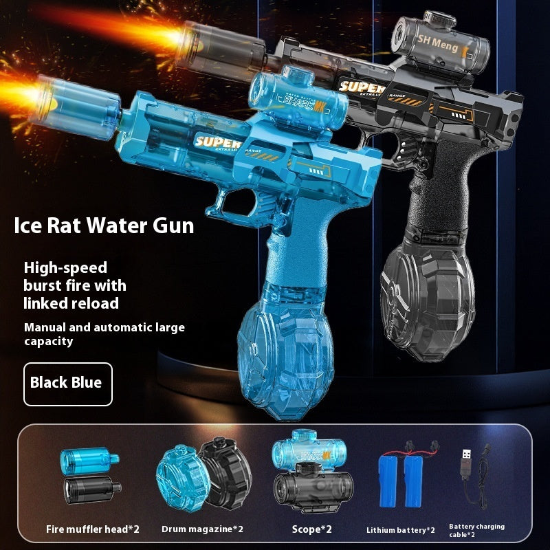 Electric Automatic Water Gun for Kids | Powerful LED Recoil Toy