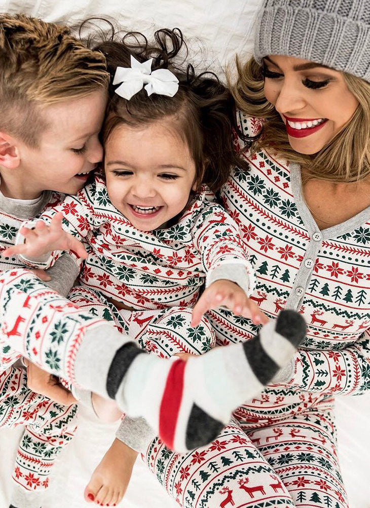 Family Matching Christmas Pajamas - Mom, Dad, Kids Set