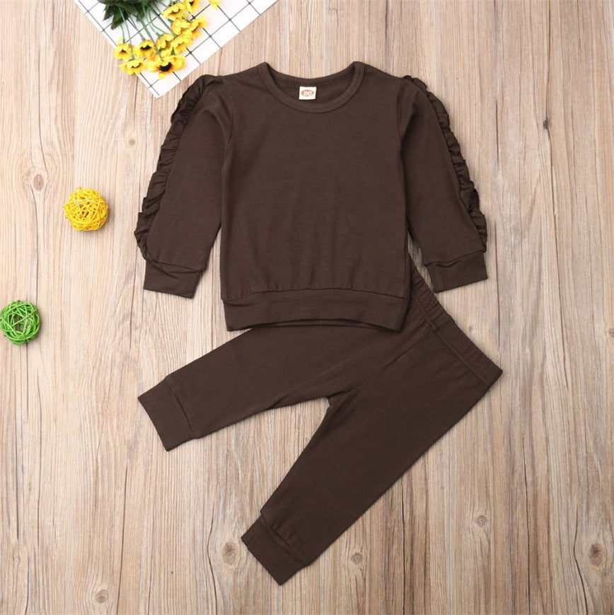 Newborn Ruffle Sweatshirt Set