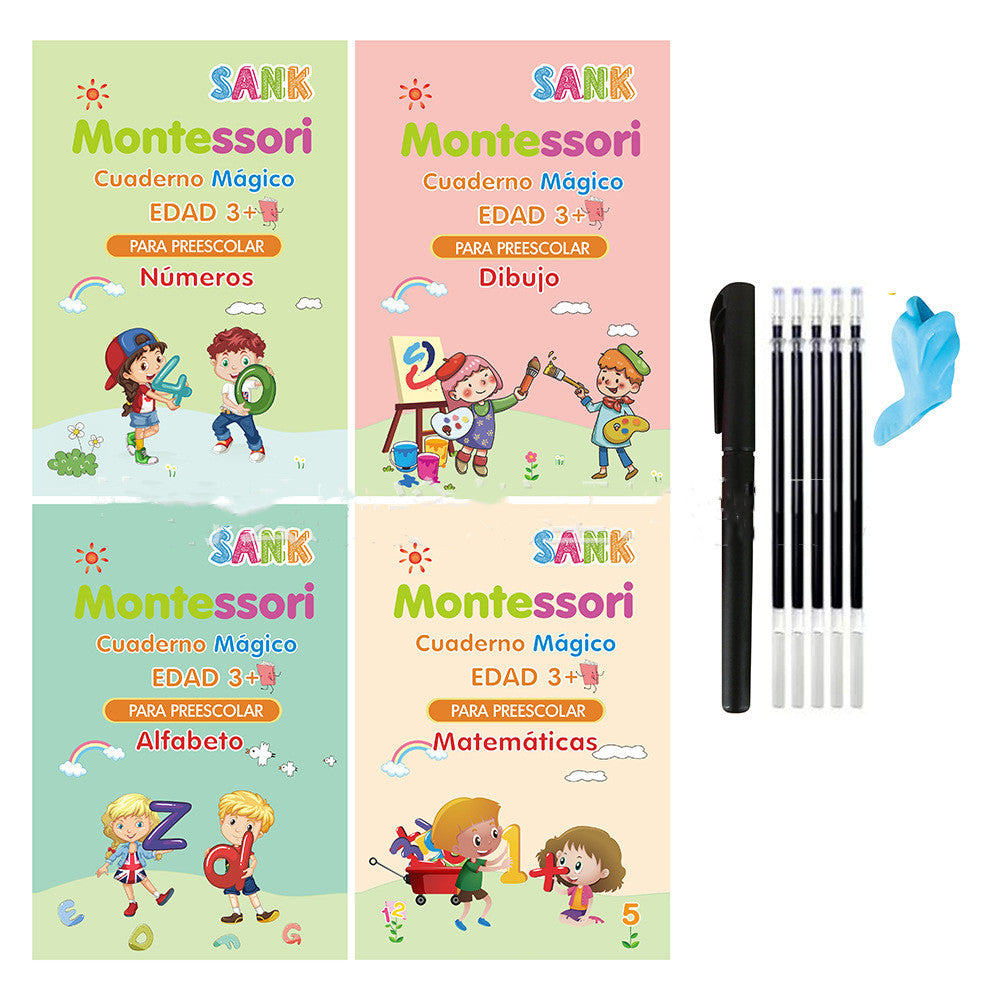 English Calligraphy Practice Set | Reusable Handwriting Copybook