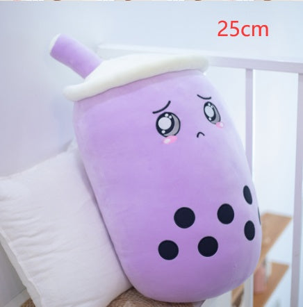 Boba Tea Plush - Cute Strawberry Milk Tea Cup Pillow Cushion Kids Gift