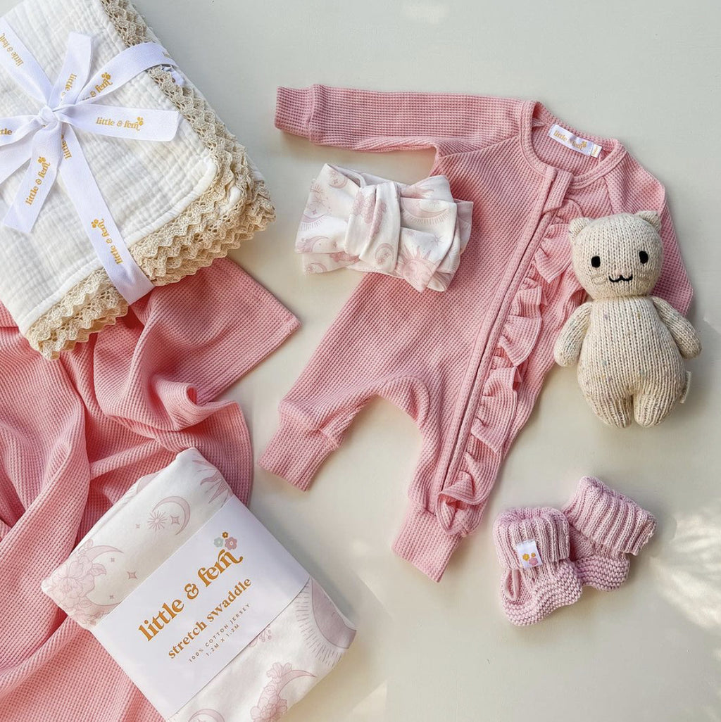 Infant Waffle Knit Jumpsuit