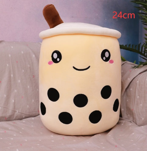 Boba Tea Plush - Cute Strawberry Milk Tea Cup Pillow Cushion Kids Gift